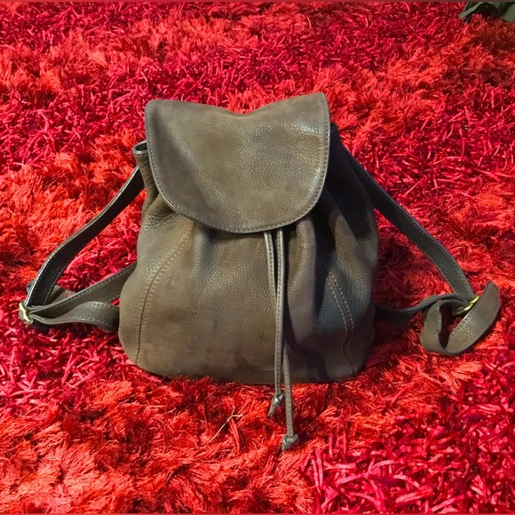 Coach Vintage Brown Suede Leather Backpack